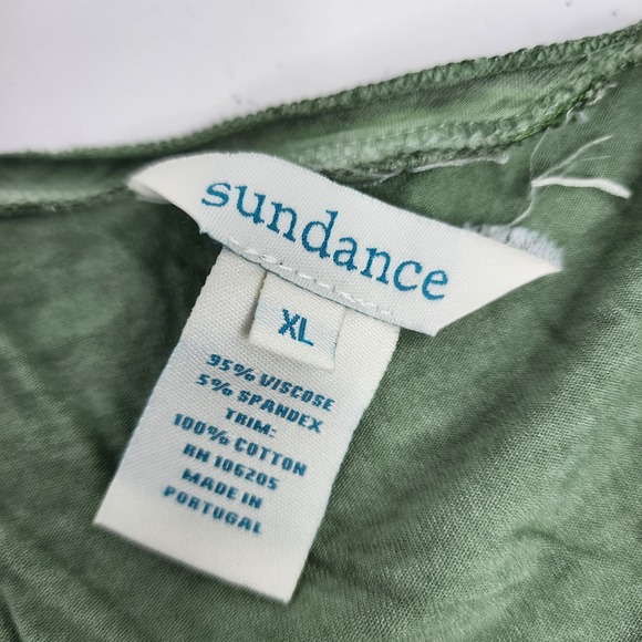 Sundance Tunic Top Women's XL Chest Pocket Long Sleeve Green - Picture 4 of 4